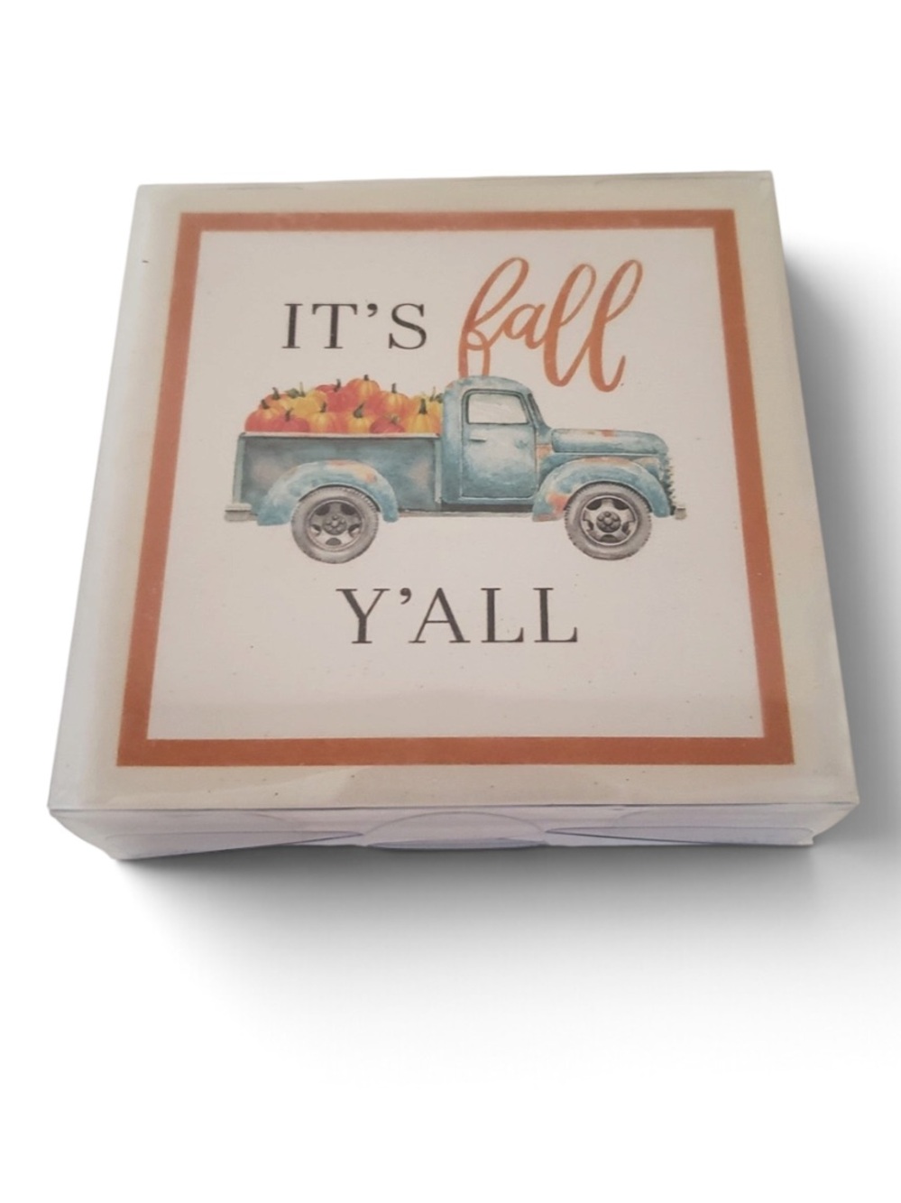 It's Fall Y'all Ceramic Drink Coasters 4 Pack Robert Stanley NEW Hobby Lobby